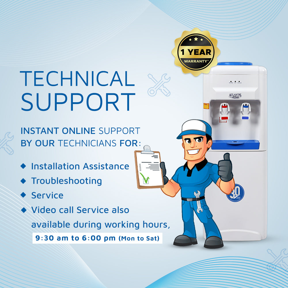 ATLANTIS BLUE Hot & Cold Floor Standing Water Dispenser (No Normal)- 2 Taps