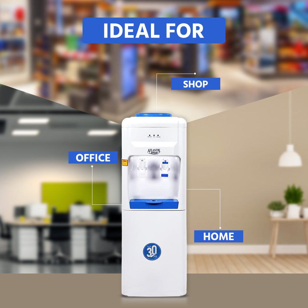 ATLANTIS BLUE Normal & Cold Floor Standing Water Dispenser (NO HOT)- 2 Taps