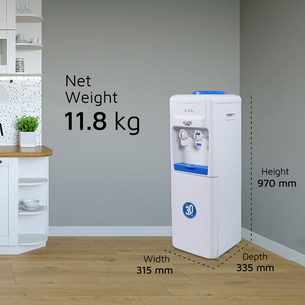 ATLANTIS BLUE Normal & Cold Floor Standing Water Dispenser (NO HOT)- 2 Taps
