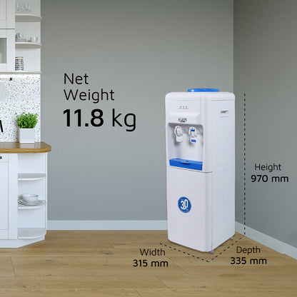 ATLANTIS BLUE Normal & Cold Floor Standing Water Dispenser (NO HOT)- 2 Taps