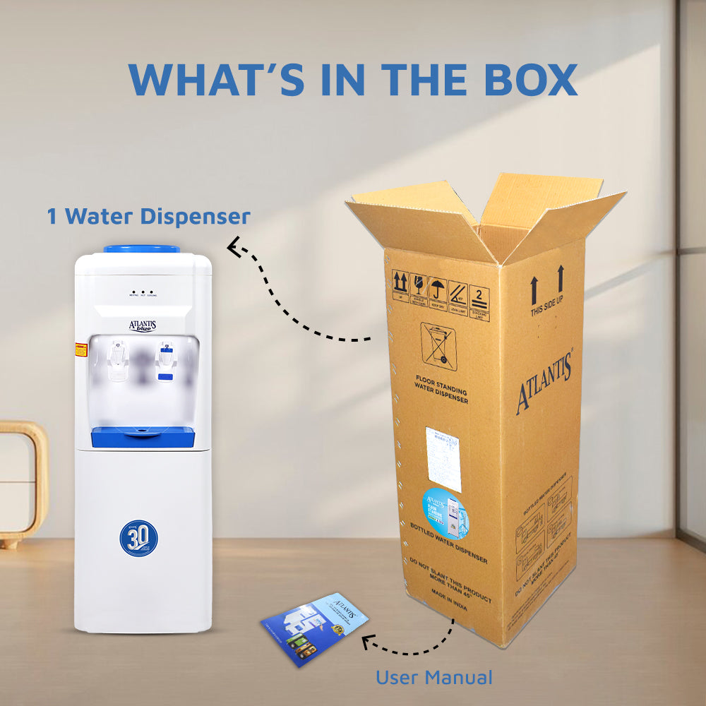 ATLANTIS BLUE Normal & Cold Floor Standing Water Dispenser (NO HOT)- 2 Taps