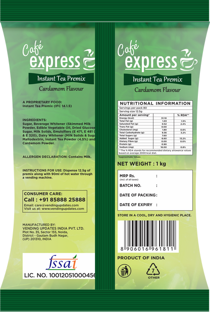 Cafe Express Instant Cardamom Tea Premix 1 Kg