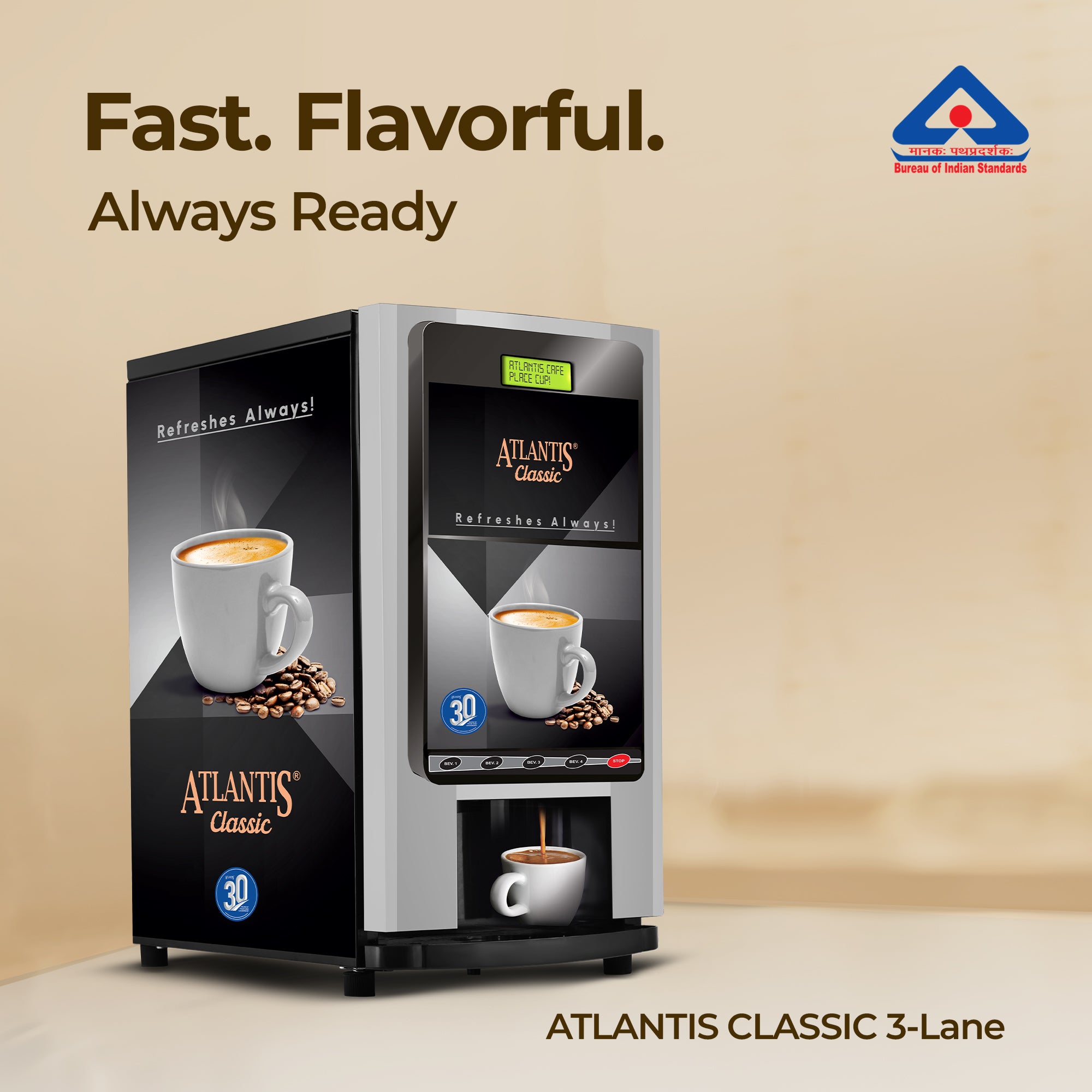 その他 Lawaken AI Chat City:Classic ATLANTIS CLASSIC - 3 Lane Vending Machine – 3 Ltrs hot Tank