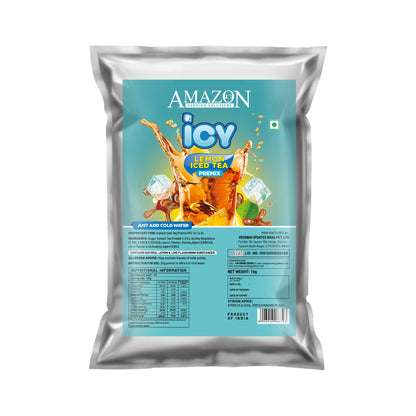 AMAZON Icy Lemon Flavoured Iced Tea Premix | 1kg |  Just Add Cold Water | Uses In Cold Beverage Vending Machine