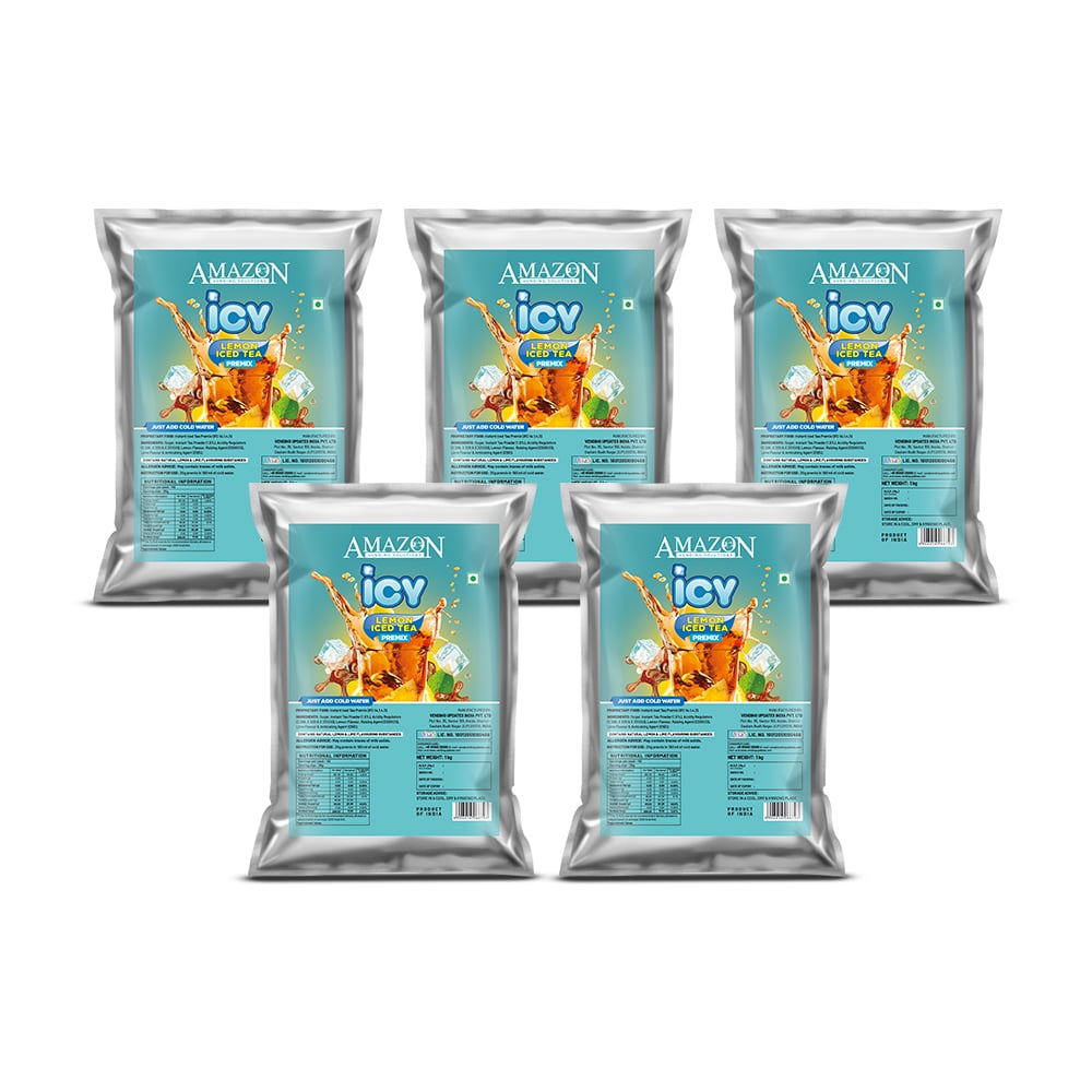 AMAZON Icy Lemon Flavoured Iced Tea Premix | 1kg |  Just Add Cold Water | Uses In Cold Beverage Vending Machine