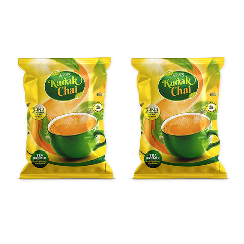 ATLANTIS Kadak 3-in-1 Cardamom Tea Premix – 1kg Pack | Strong & Flavourful Chai for Vending Machines – No Milk or Sugar Needed
