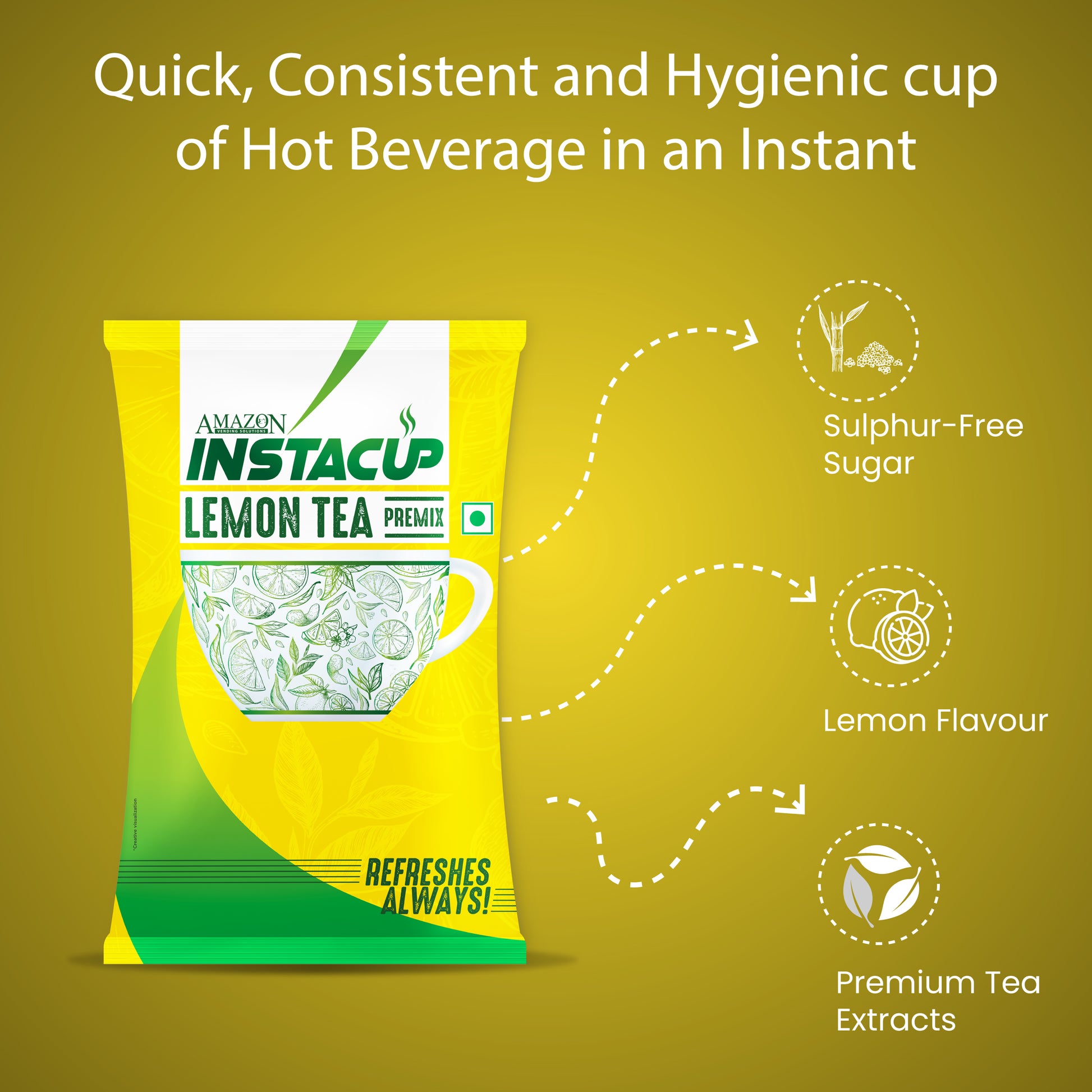 AMAZON Instacup Lemon Tea Powder Premix for Vending Machine