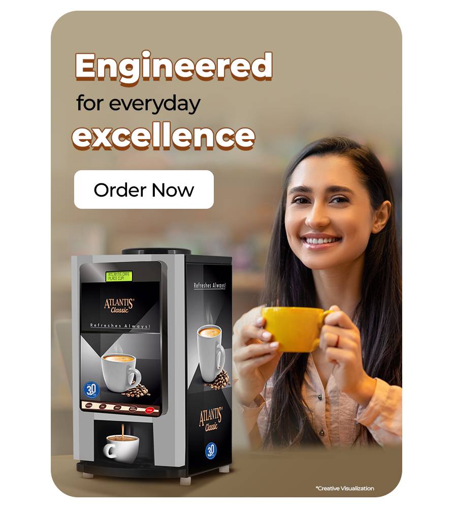 Hot and cold beverage vending machine for office and commercial use