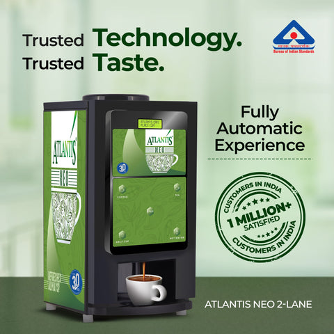 ATLANTIS NEO 2-Lane Tea and Coffee Vending Machine - Dedicated Hot Water