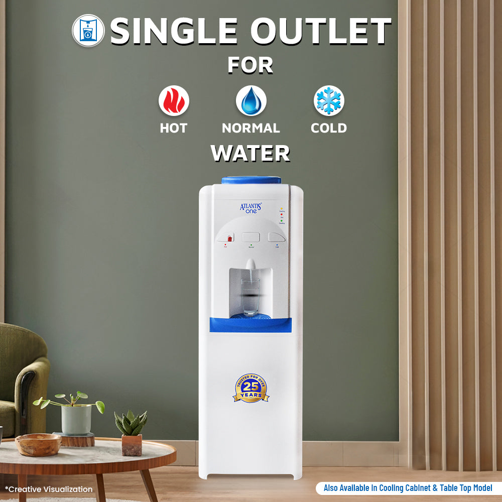 ATLANTIS ONE Floor Standing Water Dispenser | Hot, Normal & Cold- 3 Taps