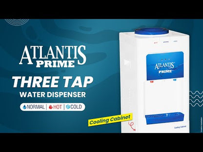 ATLANTIS PRIME (Hot, Normal & Cold ) Water Dispenser with Cooling Cabinet (Small Fridge)- 3 Taps