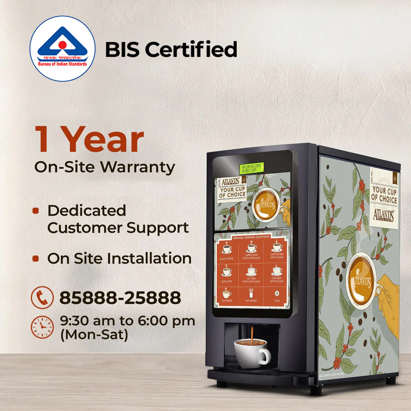 BIS Certified Atlantis Select 7 Option Tea Coffee Vending Machine with 1 Year Warranty