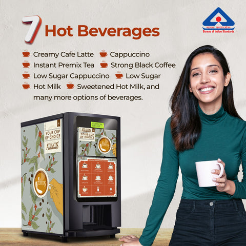 ATLANTIS SELECT Hot Beverage Dispensing Machine With 7 Options Hot Beverage | Dedicated Hot Water