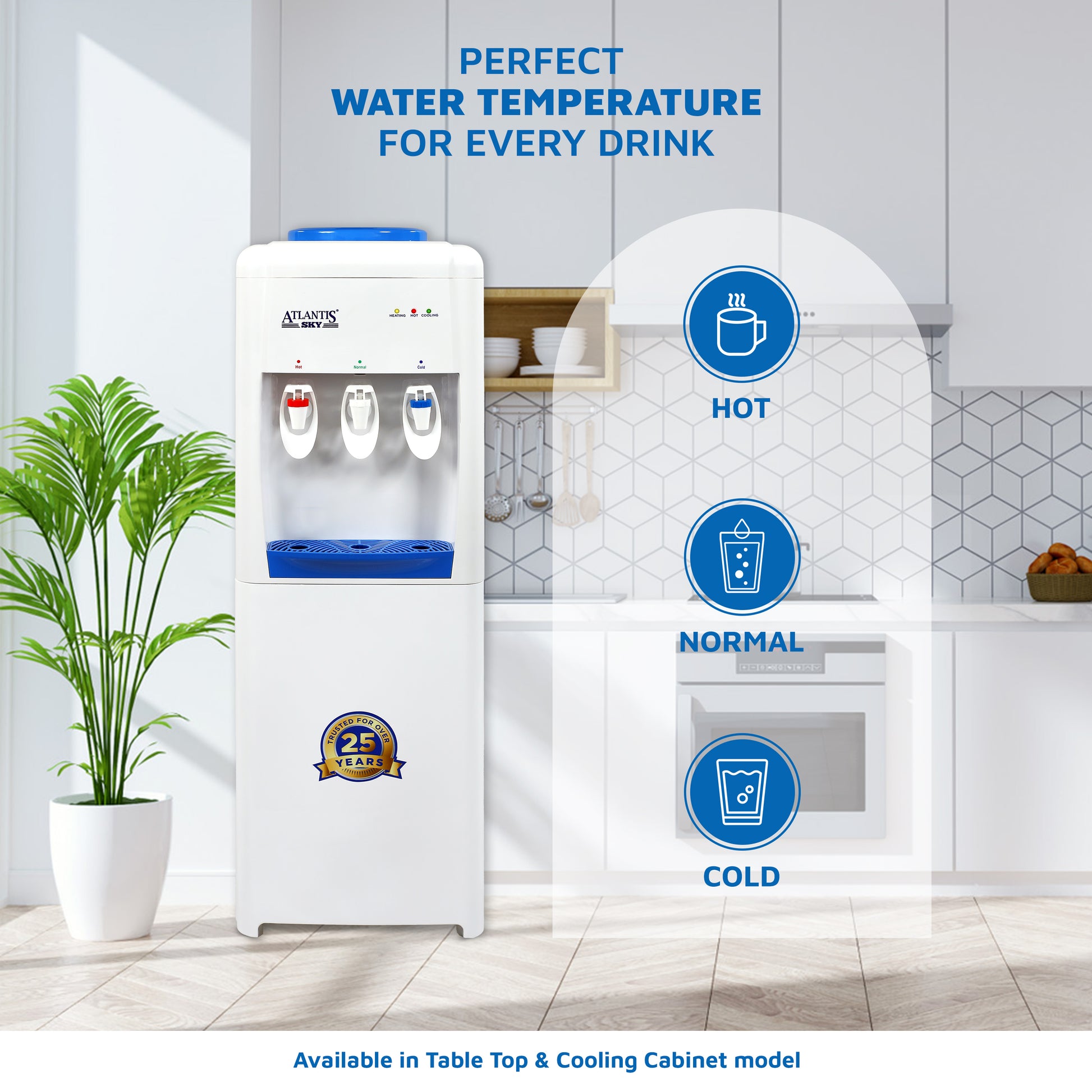 ATLANTIS SKY Water Dispenser Hot, Normal &Cold | Floor Standing