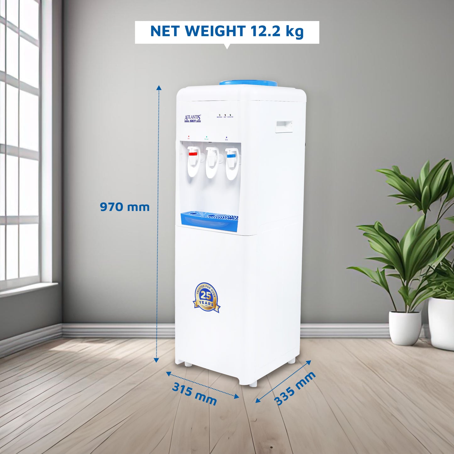 ATLANTIS SKY Water Dispenser Hot, Normal &Cold | Floor Standing
