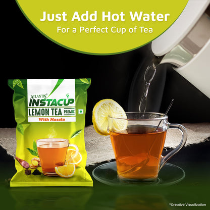 Atlantis Lemon Masala Tea Premix – Tangy & Spicy Blend for Vending Machines | Just Add Hot Water for Instant Refreshment