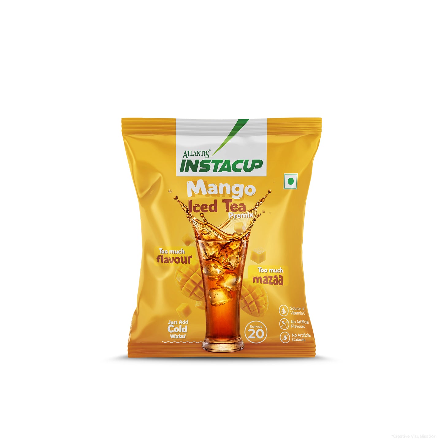 Atlantis Instacup Mango Iced Tea Premix | Mazaa Flavour | 400g Pack