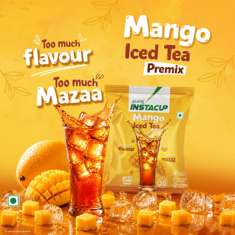 Atlantis Instacup Mango Iced Tea Premix | Mazaa Flavour | 400g Pack