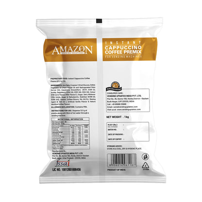 AMAZON 3-in-1 Cappuccino Coffee Premix – Rich & Creamy Taste | Ideal for Vending Machines
