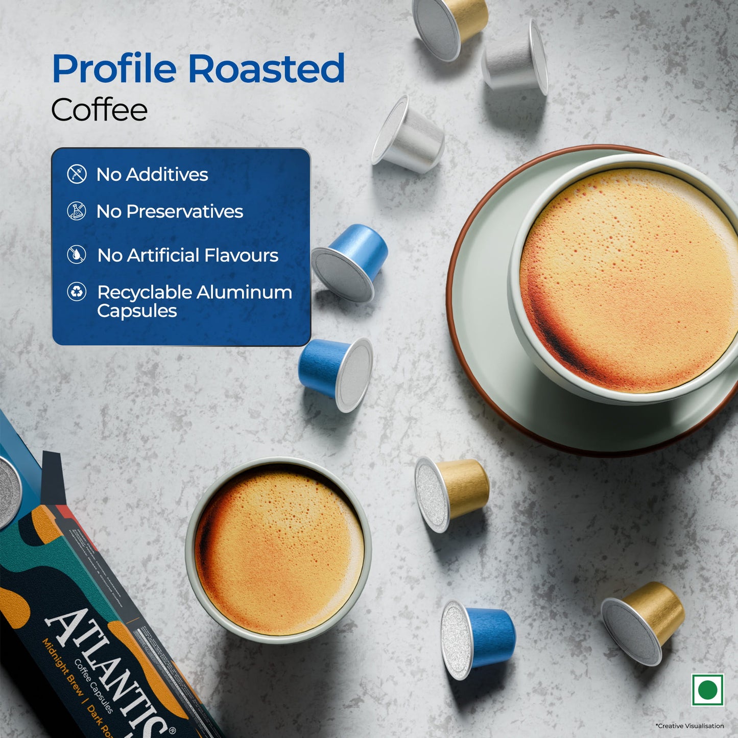 Atlantis Coffee Capsules Assorted Pack | 18 capsules | 3 Blends | Intensity 8 | Intensity 9 | Intensity 10 | Nespresso® Original Line Compatible | Profile Roasted Coffee