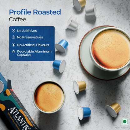 Atlantis Coffee Capsules Assorted Pack | 18 capsules | 3 Blends | Intensity 8 | Intensity 9 | Intensity 10 | Nespresso® Original Line Compatible | Profile Roasted Coffee