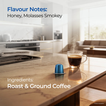 Atlantis Midnight Brew Coffee Capsules | Nespresso® Compatible | Dark Roast | Intensity 10 | Profile Roasted | No Artificial Flavours | Cafe-Style Precision | Pack of 6