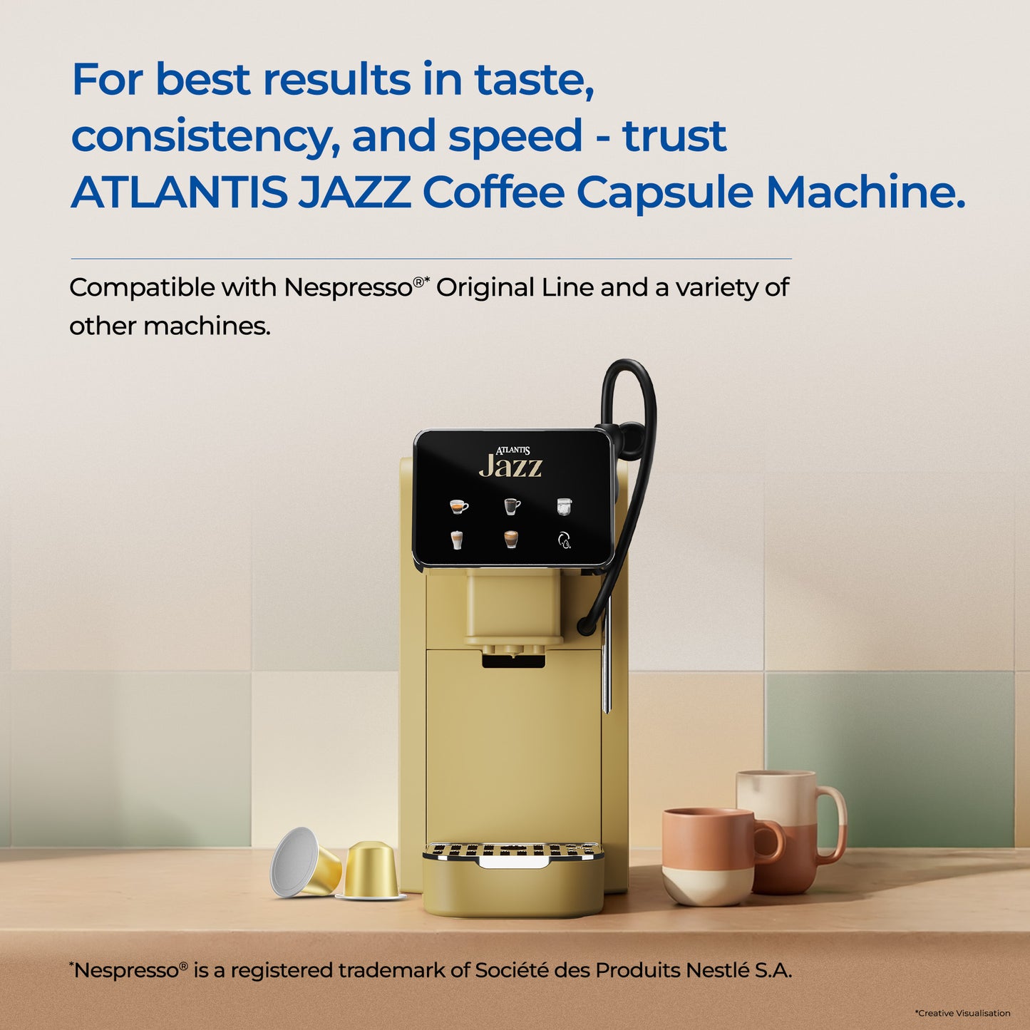 Atlantis Golden Hour Coffee Capsules | Nespresso® Compatible | Profile Roasted | No Artificial Flavours | Medium Dark Roast | Intensity 9 | Cafe-Style Precision | Pack of 6