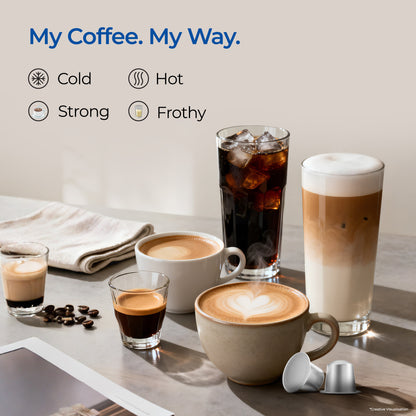 Atlantis Daylight Brew Coffee Capsules | Nespresso® Compatible | Profile Roasted | No Artificial Flavours | Medium Dark Roast | Intensity 8 | Cafe-Style Precision | Pack of 6