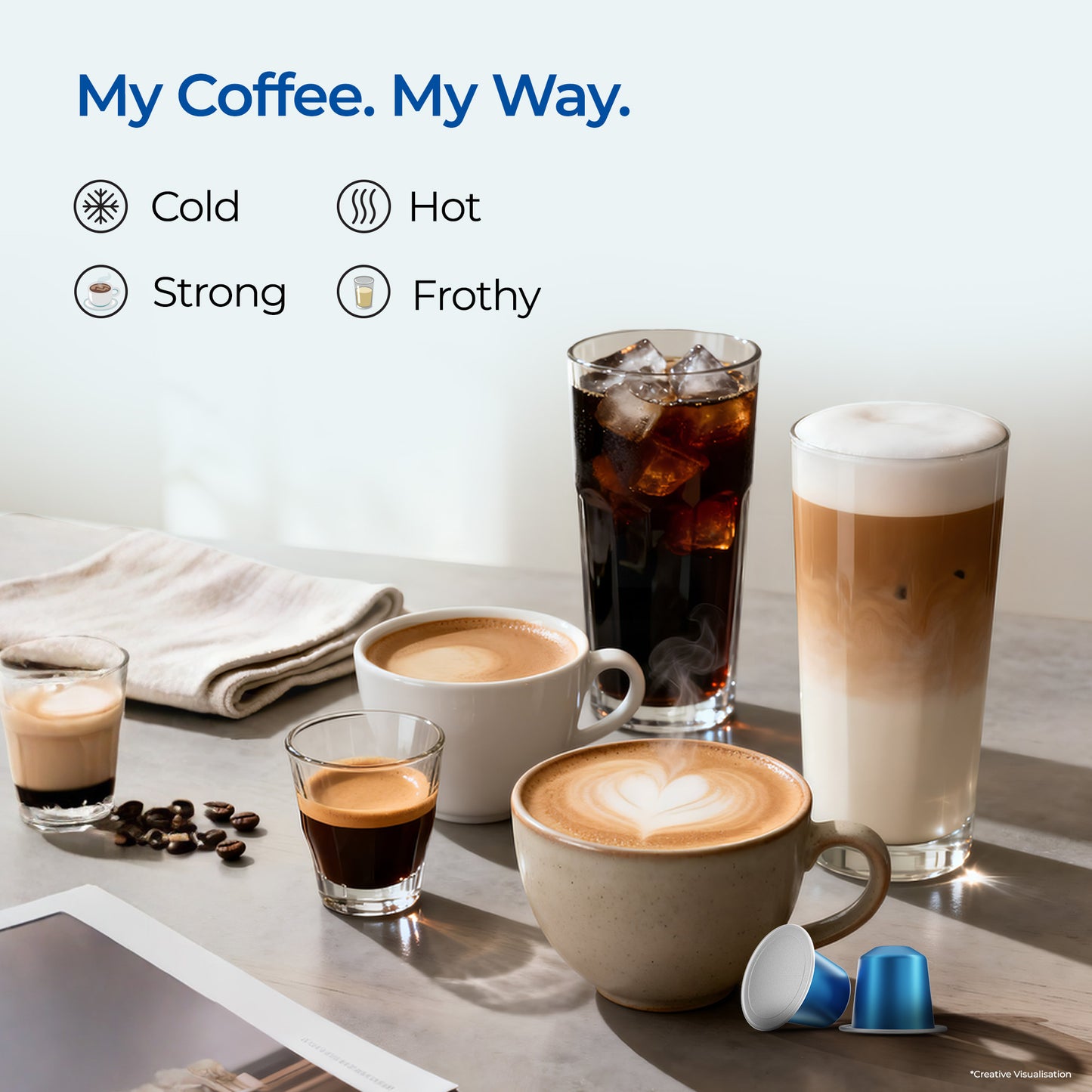 Atlantis Midnight Brew Coffee Capsules | Nespresso® Compatible | Dark Roast | Intensity 10 | Profile Roasted | No Artificial Flavours | Cafe-Style Precision | Pack of 6