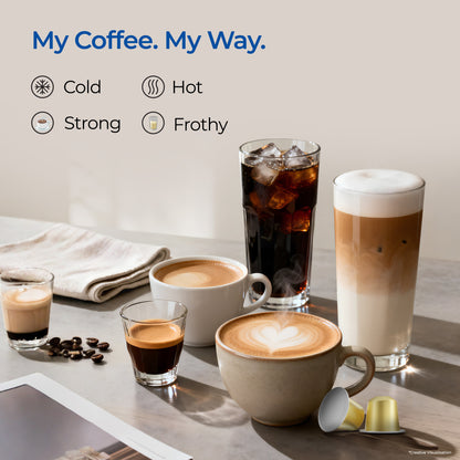 Atlantis Golden Hour Coffee Capsules | Nespresso® Compatible | Profile Roasted | No Artificial Flavours | Medium Dark Roast | Intensity 9 | Cafe-Style Precision | Pack of 6