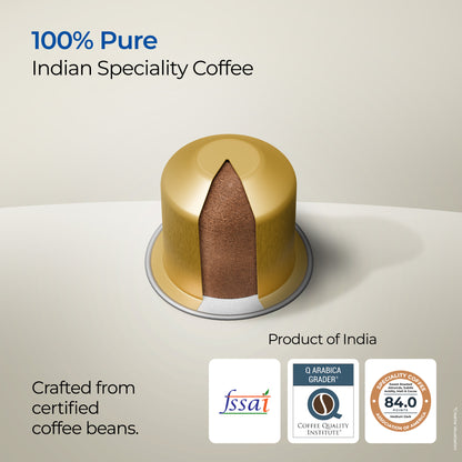 Atlantis Golden Hour Coffee Capsules | Nespresso® Compatible | Profile Roasted | No Artificial Flavours | Medium Dark Roast | Intensity 9 | Cafe-Style Precision | Pack of 6