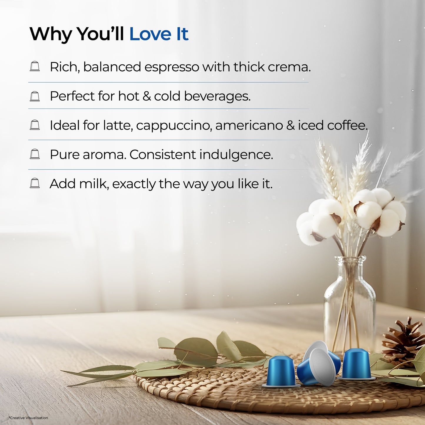 Atlantis Midnight Brew Coffee Capsules | Nespresso® Compatible | Dark Roast | Intensity 10 | Profile Roasted | No Artificial Flavours | Cafe-Style Precision | Pack of 6