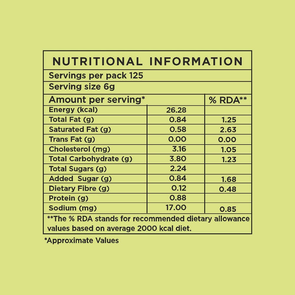 trio tea premix nutritional info